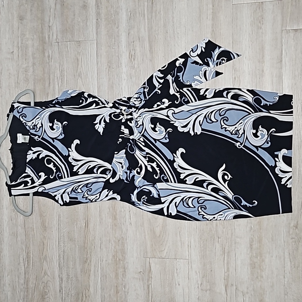 ✨️NWOT✨️Gorgeous Cache Dress Silver Hardware Buckles & Attached Side Ties Size M